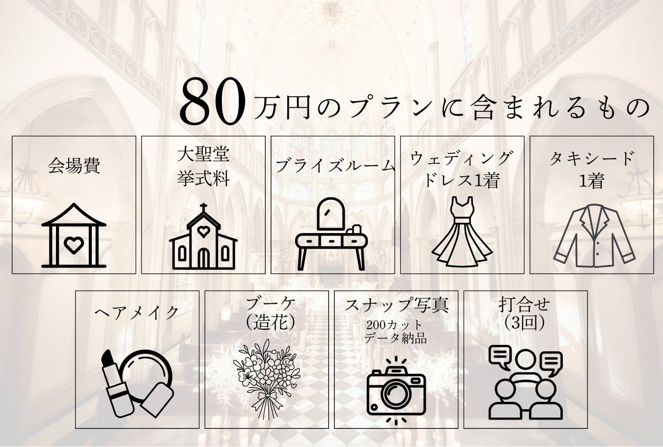 結婚式に必要なアイテムをセットプランに！